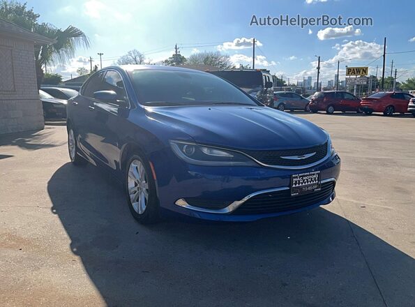 1C3CCCABXGN172625 2016 CHRYSLER 200 Blue Задня ліва чверть