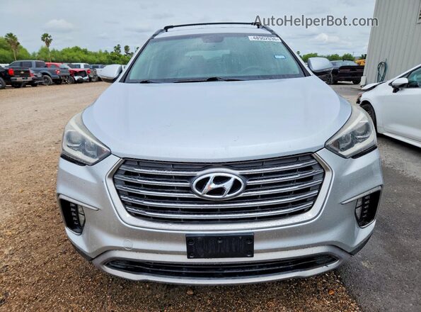 KM8SNDHF2HU251838 2017 HYUNDAI SANTA Silver Widok z tyłu