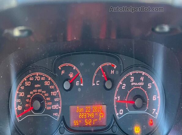 ZFBERFBTXG6B23064 2016 RAM PROMASTER Red ხელსაწყოთა პანელის ხედი