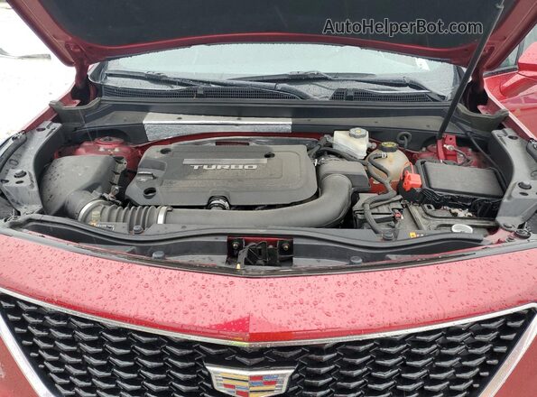 1GYFZER40KF199063 2019 CADILLAC XT4 Red Widok naklejki z numerem VIN