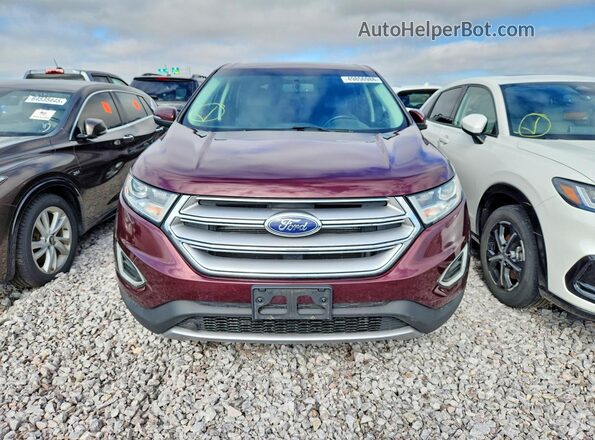 2FMPK4J89HBB67399 2017 FORD EDGE Темно-бордовый Вид спереди