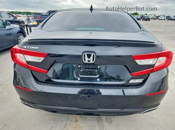 1HGCV1F43MA018881 2021 HONDA ACCORD Черный Вид салона спереди