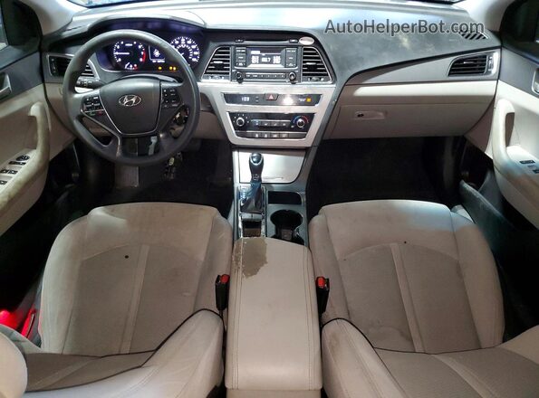 5NPE24AF2HH549238 2017 HYUNDAI SONATA Blue Вид щитка приладів