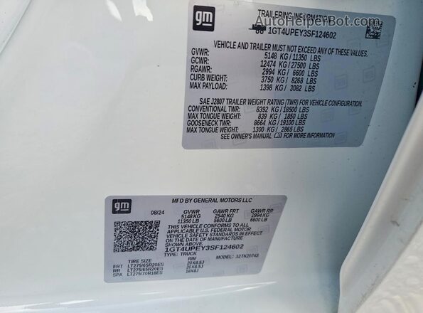 1GT4UPEY3SF124602 2025 GMC SIERRA Белый 