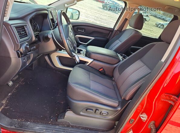 1N6AA1EF1NN100152 2022 NISSAN TITAN Red Widok deski rozdzielczej