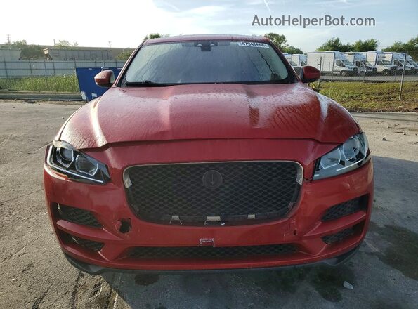SADCJ2GXXJA235529 2018 JAGUAR F-PACE Красный Вид сзади