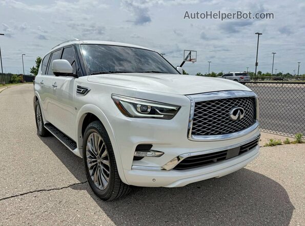 JN8AZ2NF2K9682725 2019 INFINITI QX80 Белый Задняя левая четверть