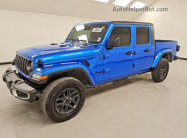 1C6HJTAG4RL101901 2024 JEEP GLADIATOR Синий Передняя левая четверть