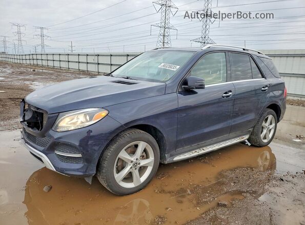 4JGDA5HB1HA970653 2017 MERCEDES-BENZ GLE Синий Передняя левая четверть