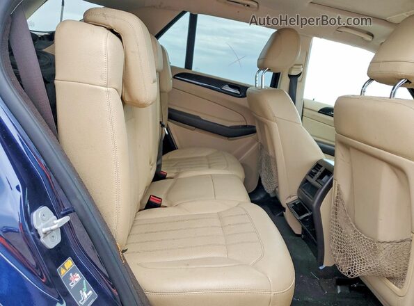 4JGDA5HBXGA751656 2016 MERCEDES-BENZ GLE Blue Вид задніх сидінь