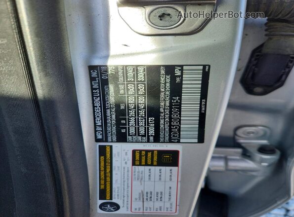 4JGDA5JB0JB091154 2018 MERCEDES-BENZ GLE Серебряный Панорамный вид салона 360°