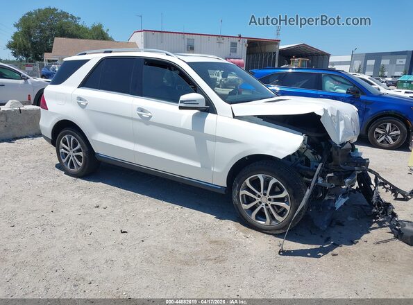 4JGDA5JB6HA899296 2017 MERCEDES-BENZ GLE 350 Белый Передняя правая четверть