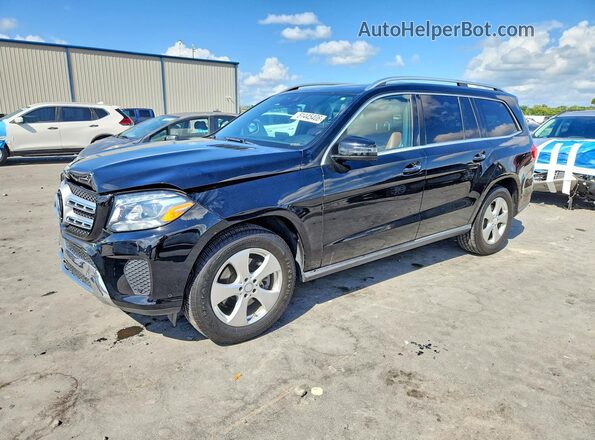 4JGDF6EE3HA794372 2017 MERCEDES-BENZ GLS Черный Передняя левая четверть