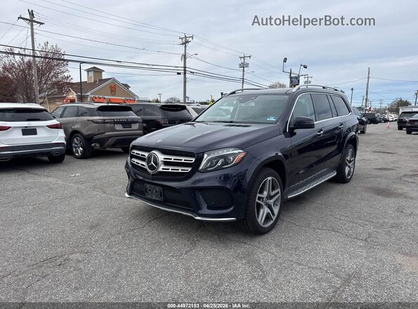 4JGDF7DE1JB117151 2018 MERCEDES-BENZ GLS 550 Синий Передняя левая четверть