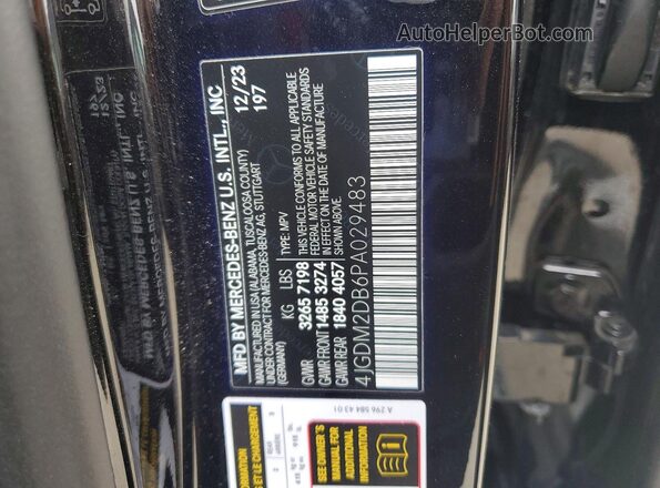 4JGDM2DB6PA029483 2023 MERCEDES-BENZ EQS Black Widok naklejki z numerem VIN