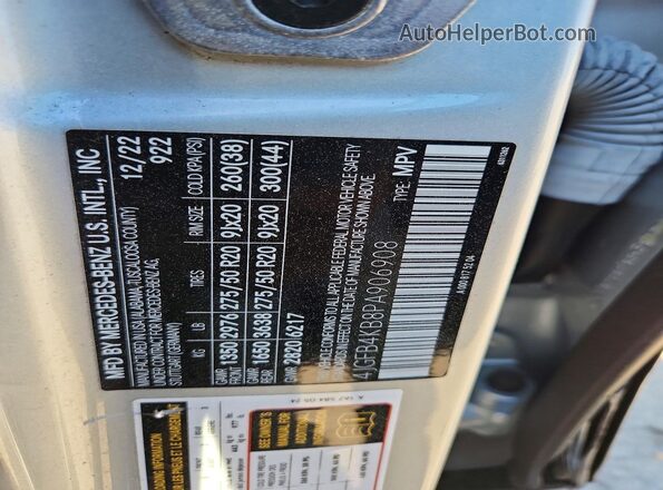 4JGFB4KB8PA906908 2023 MERCEDES-BENZ GLE Silver Vista de la etiqueta del VIN