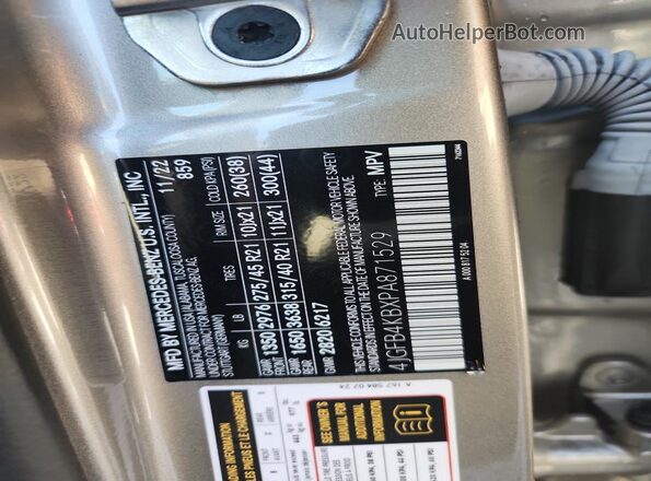 4JGFB4KBXPA871529 2023 MERCEDES-BENZ GLE Tan Vista de la etiqueta del VIN