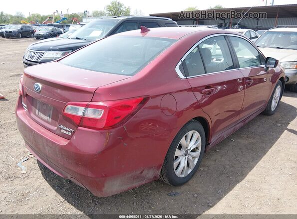4S3BNAC64H3060583 2017 SUBARU LEGACY Red Tył prawy