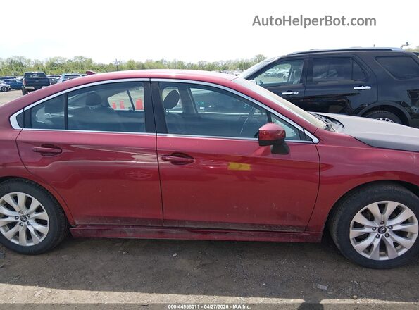 4S3BNAC64H3060583 2017 SUBARU LEGACY Red Widok wnętrza z tyłu