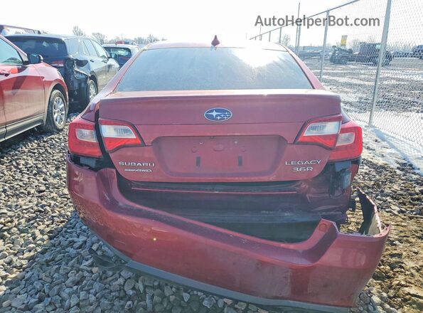 4S3BNEN67J3038698 2018 SUBARU LEGACY Red Вид ззаду