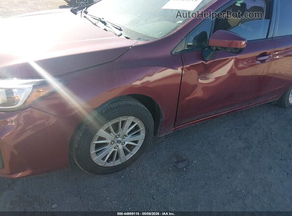4S3GKAD66H3624344 2017 SUBARU IMPREZA Бордовый Вид спереди