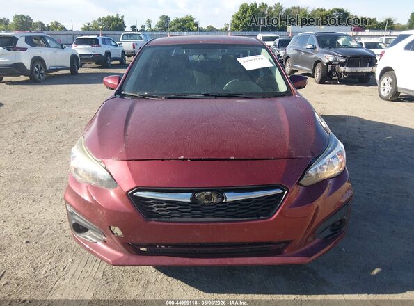 4S3GKAD66H3624344 2017 SUBARU IMPREZA Бордовый Вид щитка приборов
