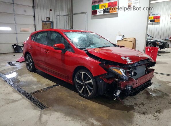 4S3GTAM60N3714436 2022 SUBARU IMPREZA Red Delantero derecho