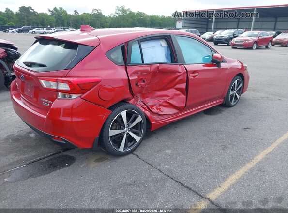 4S3GTAM62J3728364 2018 SUBARU IMPREZA Красный Задняя правая четверть