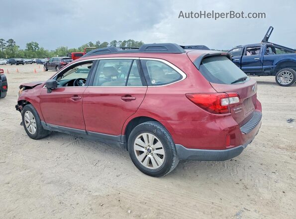 4S4BSAAC8H3355179 2017 SUBARU OUTBACK Красный Задняя левая четверть