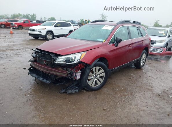 4S4BSAAC8H3440796 2017 SUBARU OUTBACK Красный Передняя левая четверть