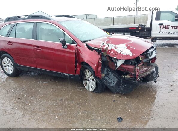4S4BSAAC8H3440796 2017 SUBARU OUTBACK Красный Вид спереди