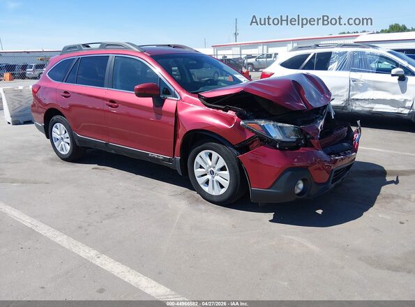 4S4BSAFC7K3367310 2019 SUBARU OUTBACK Красный Передняя правая четверть