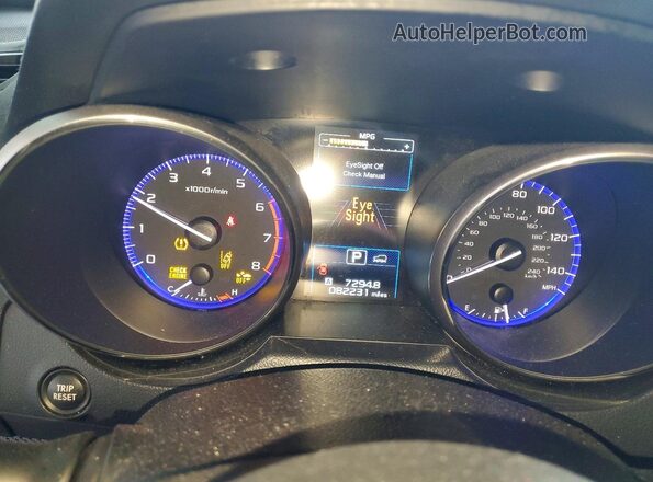 4S4BSAHC6K3205665 2019 SUBARU OUTBACK Black Widok zestawu wskaźników
