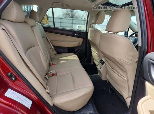 4S4BSANC2K3299449 2019 SUBARU OUTBACK Red Widok tylnych siedzeń