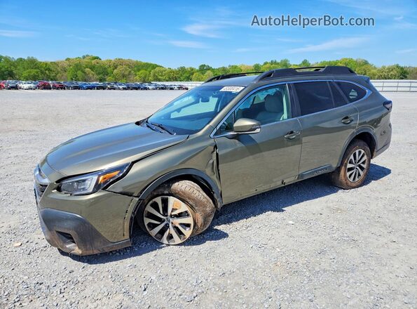 4S4BTADC9N3204890 2022 SUBARU OUTBACK Зеленый Передняя левая четверть