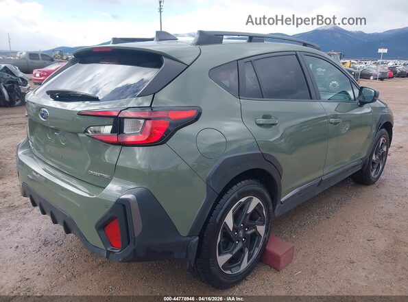 4S4GUHL66R3774522 2024 SUBARU CROSSTREK Зеленый Задняя правая четверть