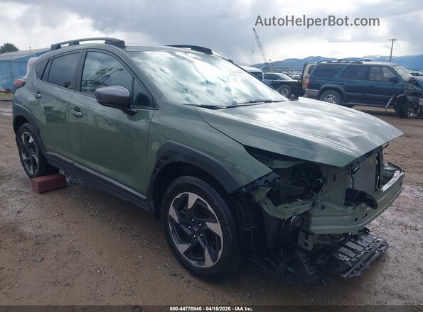 4S4GUHL66R3774522 2024 SUBARU CROSSTREK Зеленый Передняя правая четверть