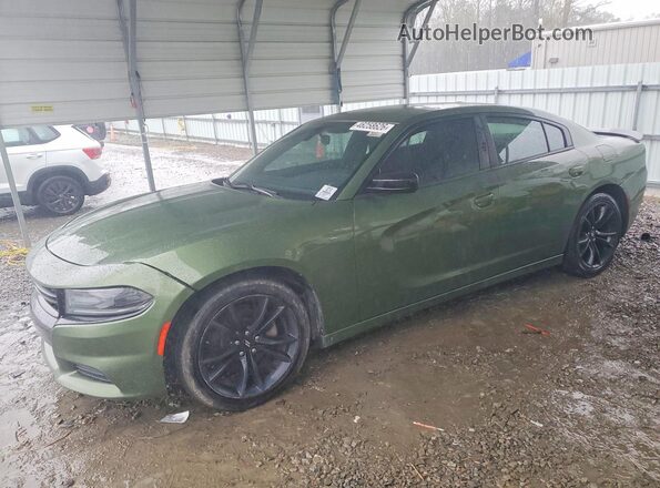 2C3CDXBG7JH227112 2018 DODGE CHARGER Зеленый Передняя левая четверть