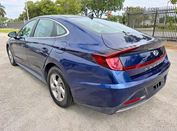 5NPEG4JA4MH074658 2021 HYUNDAI SONATA Blue Trasero derecho