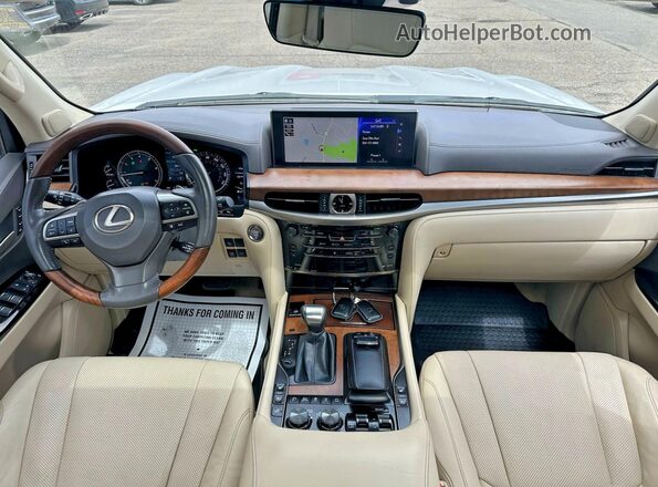 JTJHY7AX2K4285356 2019 LEXUS LX Белый Вид щитка приборов