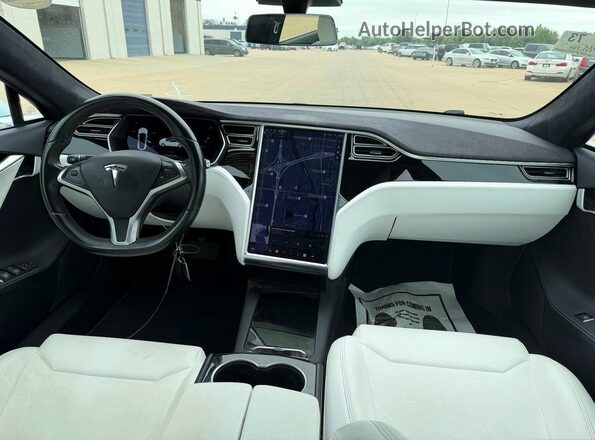 5YJSA1E25HF199047 2017 TESLA MODEL S Белый Вид задних сидений