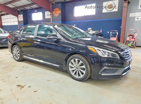 5NPE34AF5HH506073 2017 HYUNDAI SONATA Черный Вид спереди