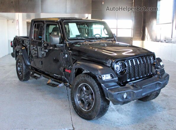 1C6HJTAG1LL158662 2020 JEEP GLADIATOR Black Przód lewy
