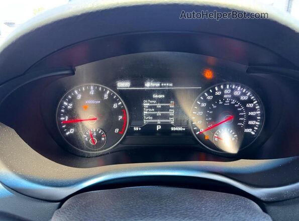 KNAE55LC9K6057823 2019 KIA STINGER Черный Вид панели приборов