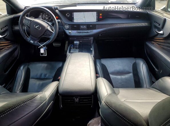 JTHB51FF4J5000484 2018 LEXUS LS500 White ხელსაწყოთა პანელის ხედი