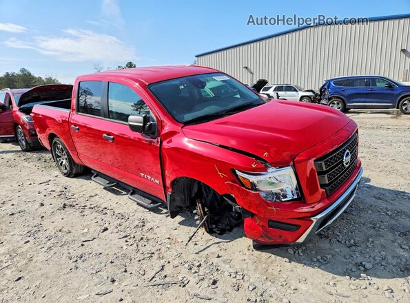 1N6AA1EF1NN100152 2022 NISSAN TITAN Red Widok z przodu