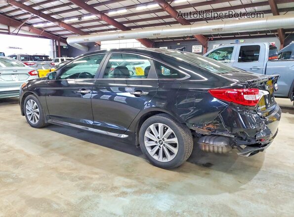 5NPE34AF5HH506073 2017 HYUNDAI SONATA Черный Задняя правая четверть