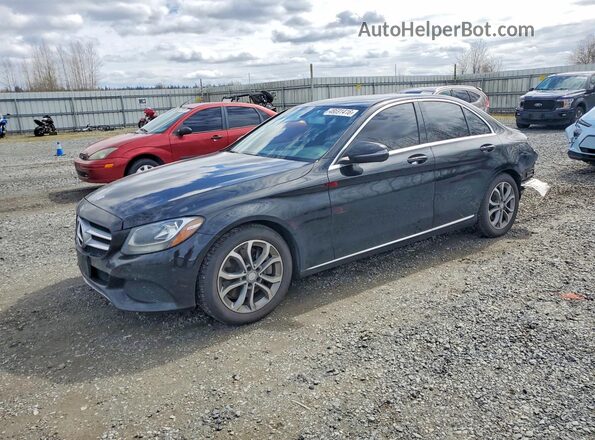 55SWF4JB0GU099672 2016 MERCEDES-BENZ C Black Передня ліва чверть