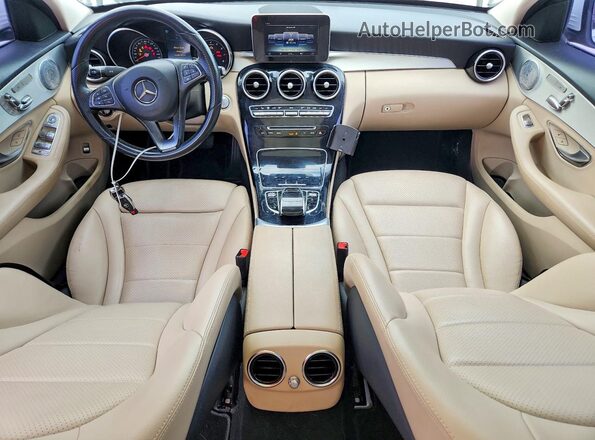 55SWF4JB1GU152184 2016 MERCEDES-BENZ C White Вид панелі приладів