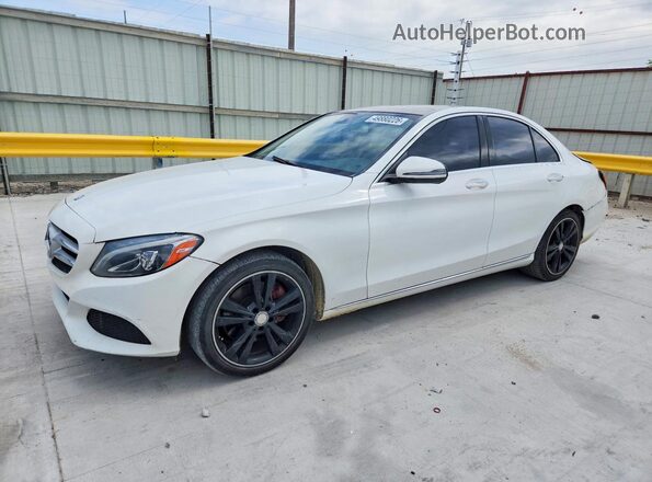 55SWF4JB1GU152184 2016 MERCEDES-BENZ C White Передня ліва чверть